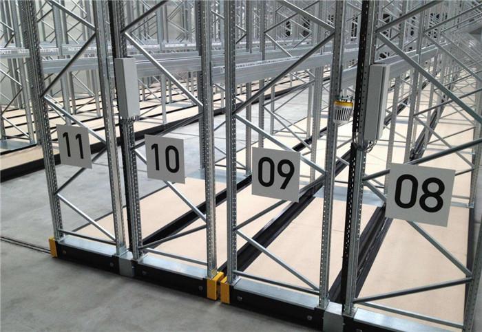 Light Duty Movable Racking Systems / Mobile Storage Systems For Special Supermarket