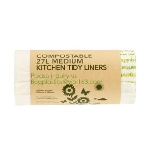 Eco-friendly Roll Compostable Plastic Bag Drawstring Biodegradable Garbage Bags