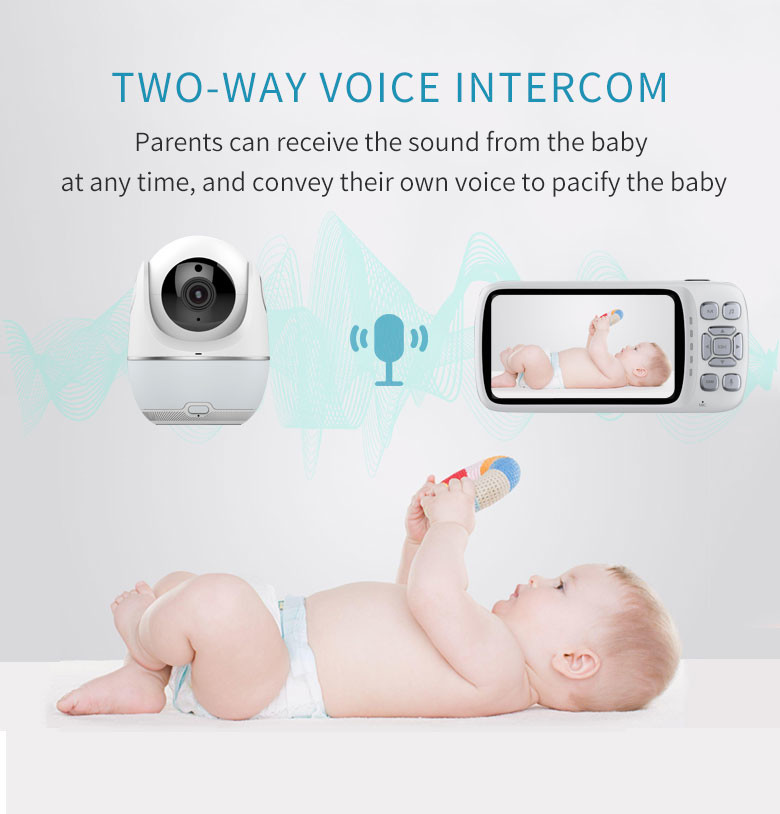 IR 720P Baby Monitor 4000MAh Built In Speaker Mic Big Size HD Screen 940 Wifi Pet Camera
