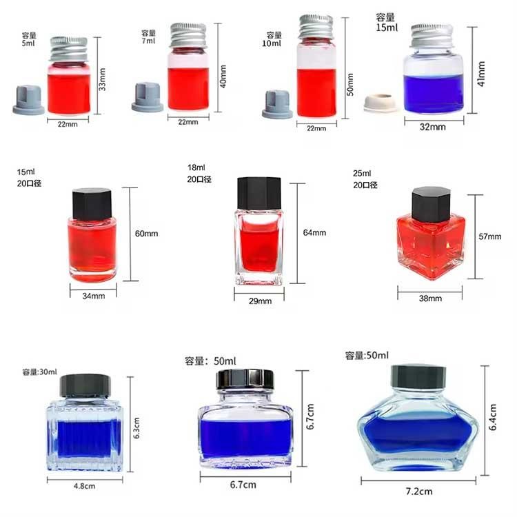 25 Ml Custom Antique Ink Bottle Empty Vintage Glass Inkwell Bottles