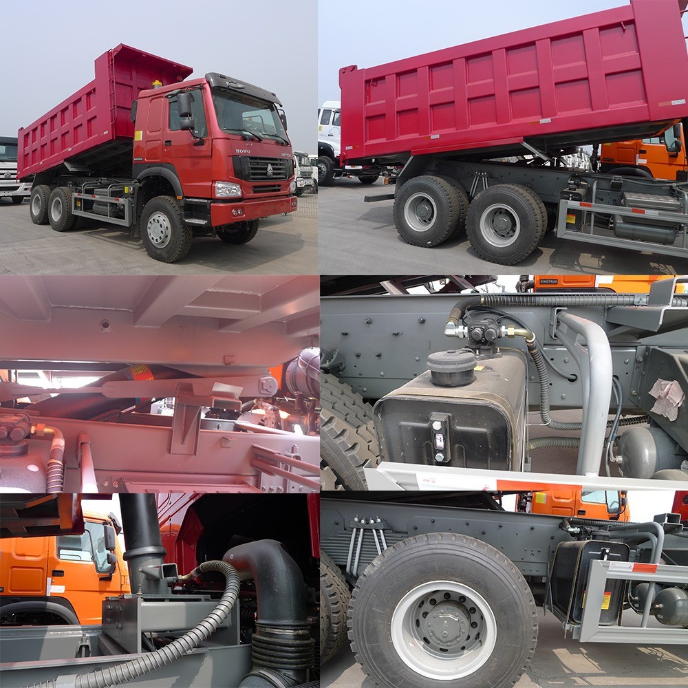 Howo Euro 4 380hp 8x4 Dump Truck with ZF8118 Steering System and 50 Ton Capacity