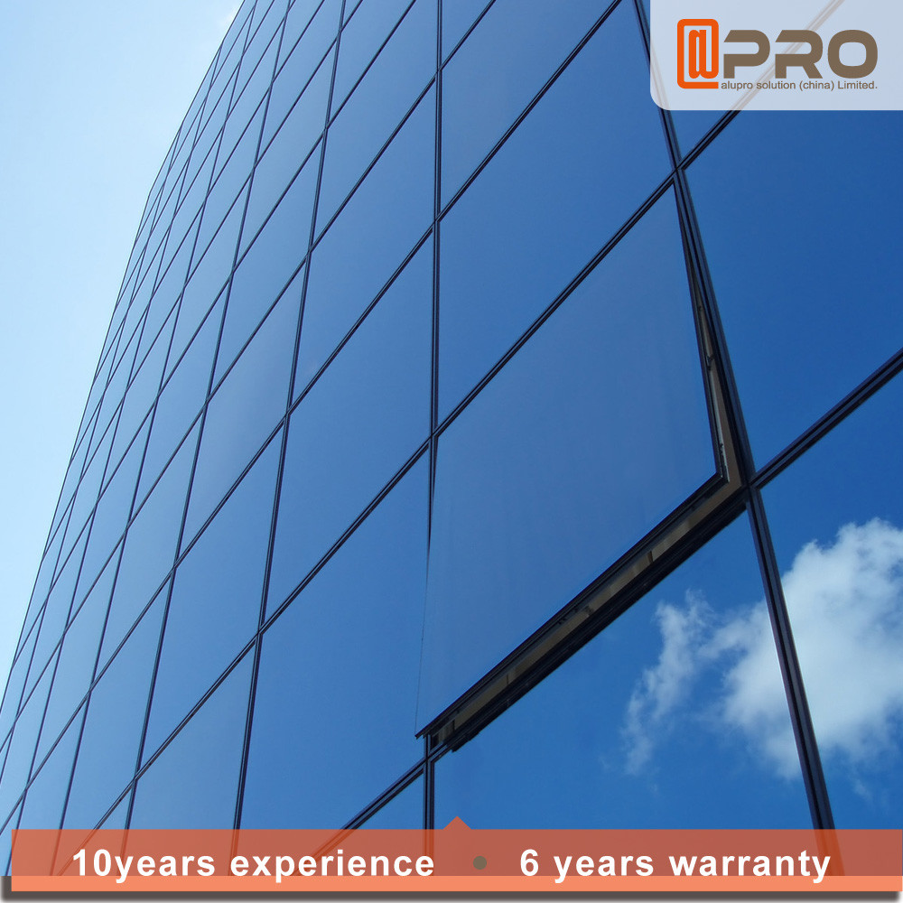 Architectural 4mm 5mm Aluminum Curtain Wall Facade