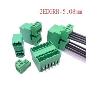 5.08mm Pitch Dual Row PCB Pluggable Screw Terminal Blocks Plug + Angle Pin