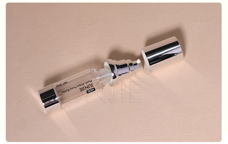 Round Shape Airless Cosmetic Pump Bottle 20ml 30ml 50ml 100ml Plastic Luxury Lotion Bottle
