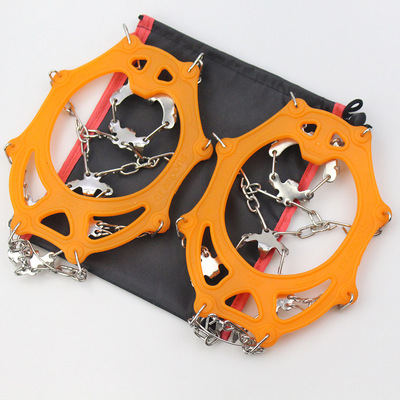 Traction Cleats Anti Slip 19 Teeth Steel Grip Safety Stainless Steel Ice Spikes For Shoes