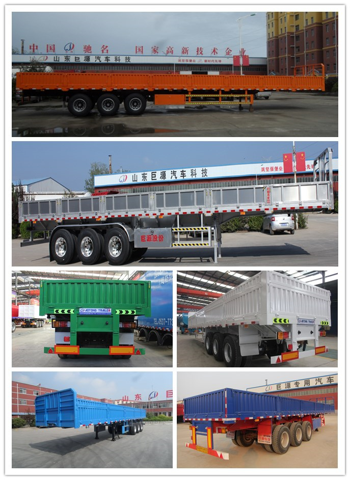 Steel 3 Axles Cargo Transport Trailer/Platform Log Timber Truck Semi Trailer Side wall truck trailers