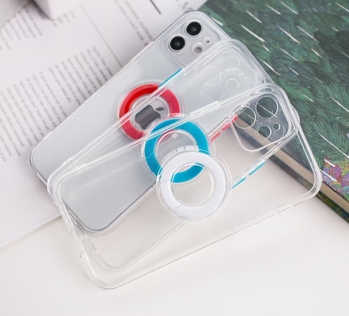 Multi Color Finger Grip Phone Case TPU Ring Bracket Stand