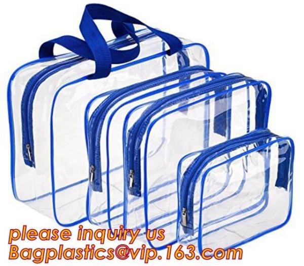 waterproof hanging toiletry bag for travel, Vinyl Transparent PVC Cosmetic Bag