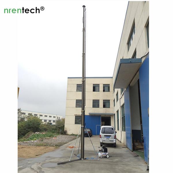 6m locking pneumatic telescopic mast 150kg payloads-mobile telecom mast tower