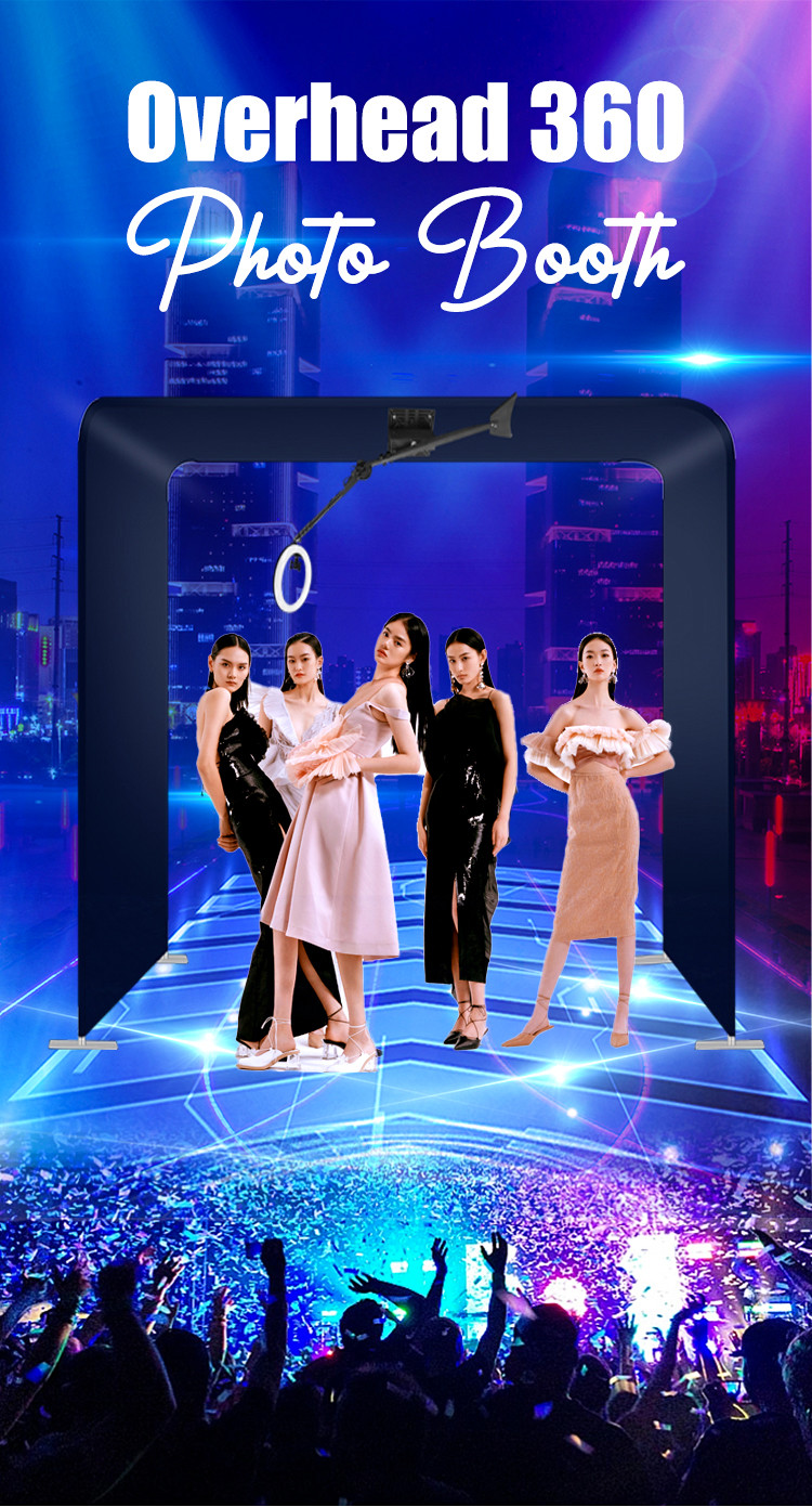 Automatic Overhead 360 Booth Picture Booth Machine Photobooth Top Spinner Remote