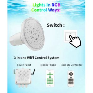2'' Thread Small Recessed LED Pool Light Colored Underwater DMX Control