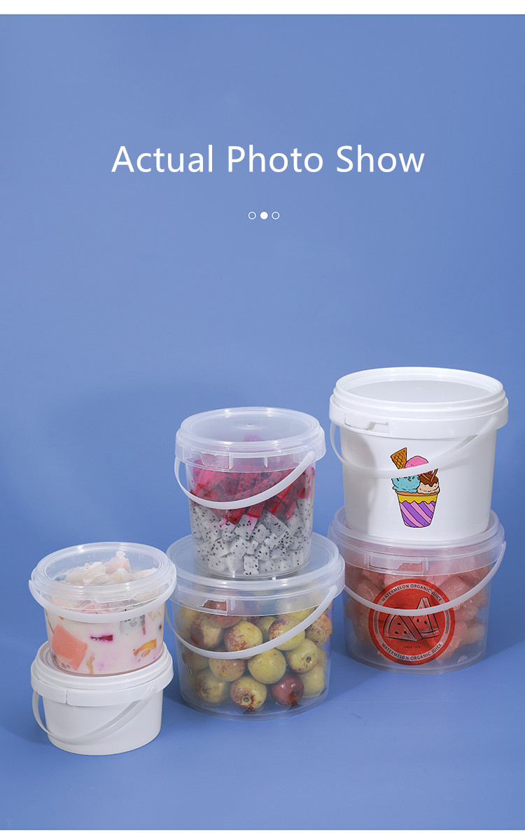 300ML Durable Ice Cream Container in White/Clear/Black for Eco-friendly Food Packing