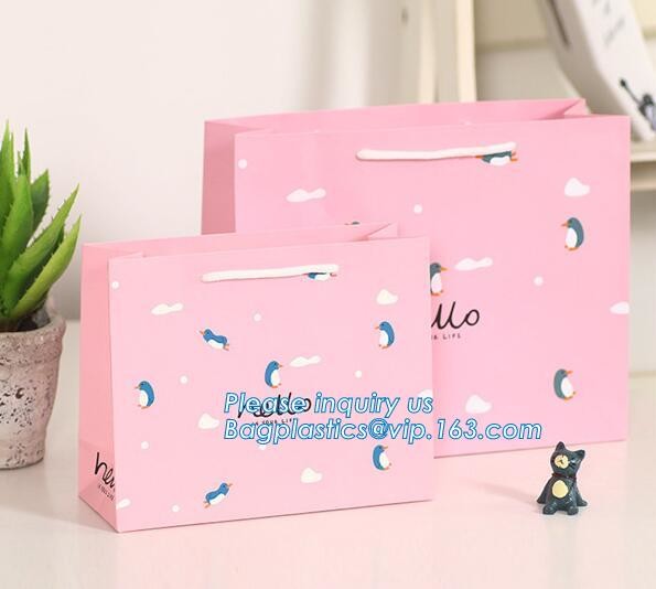 Luxury paper bags with handles Different Sizes,250gsm art paper shopping carrier bag custom printing with handle rope