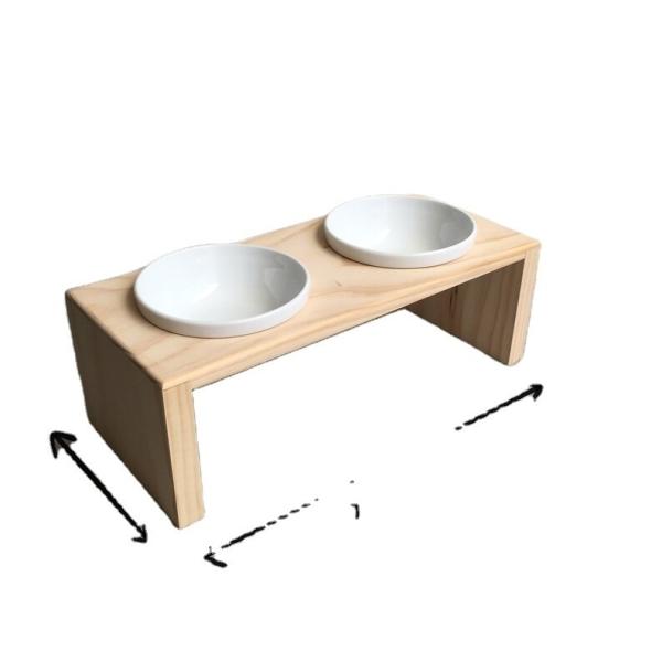 Elegant wooden stand for cats and small dogs Dining Table bowl stand feeding