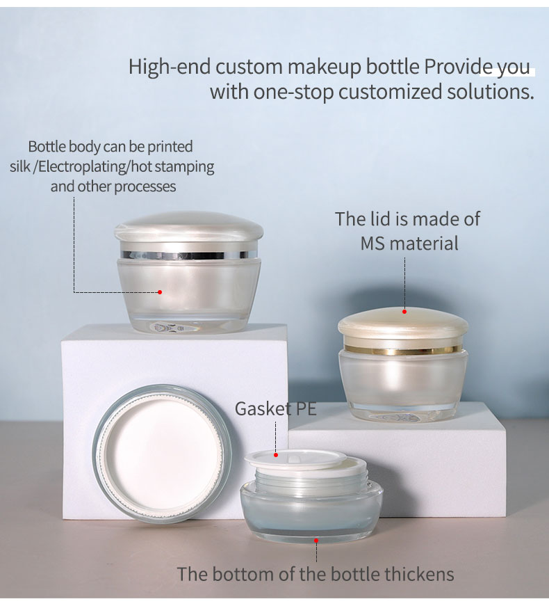 Acrylic Collar Material 20ml Airless Bottle for Cosmetic Packaging and Skin Care Products