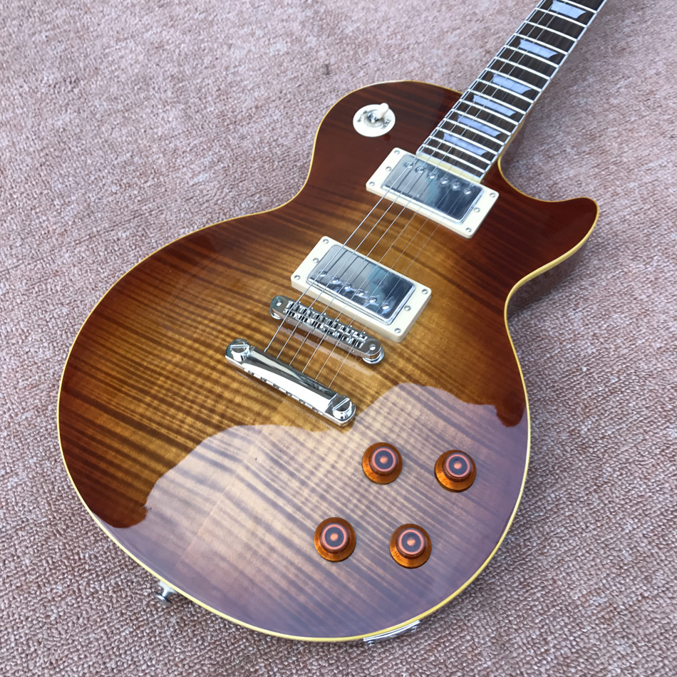 standard LP 1959 R9 electric guitar, Tobacco burst maple top LP electric guitar, Tune-o-Matic bridge, Free shipping