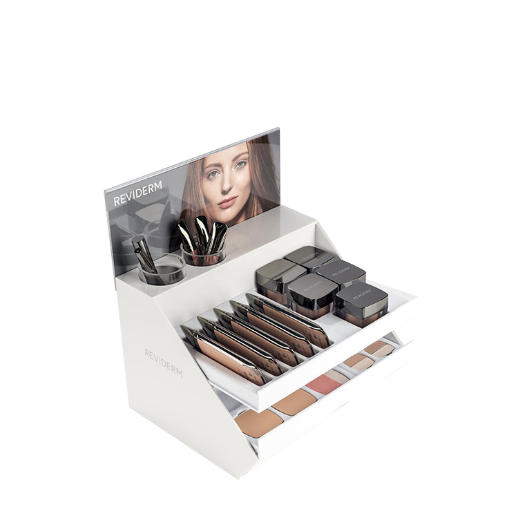 Countertop PVC Foam Board Display Stand For Eyeliner Pencils