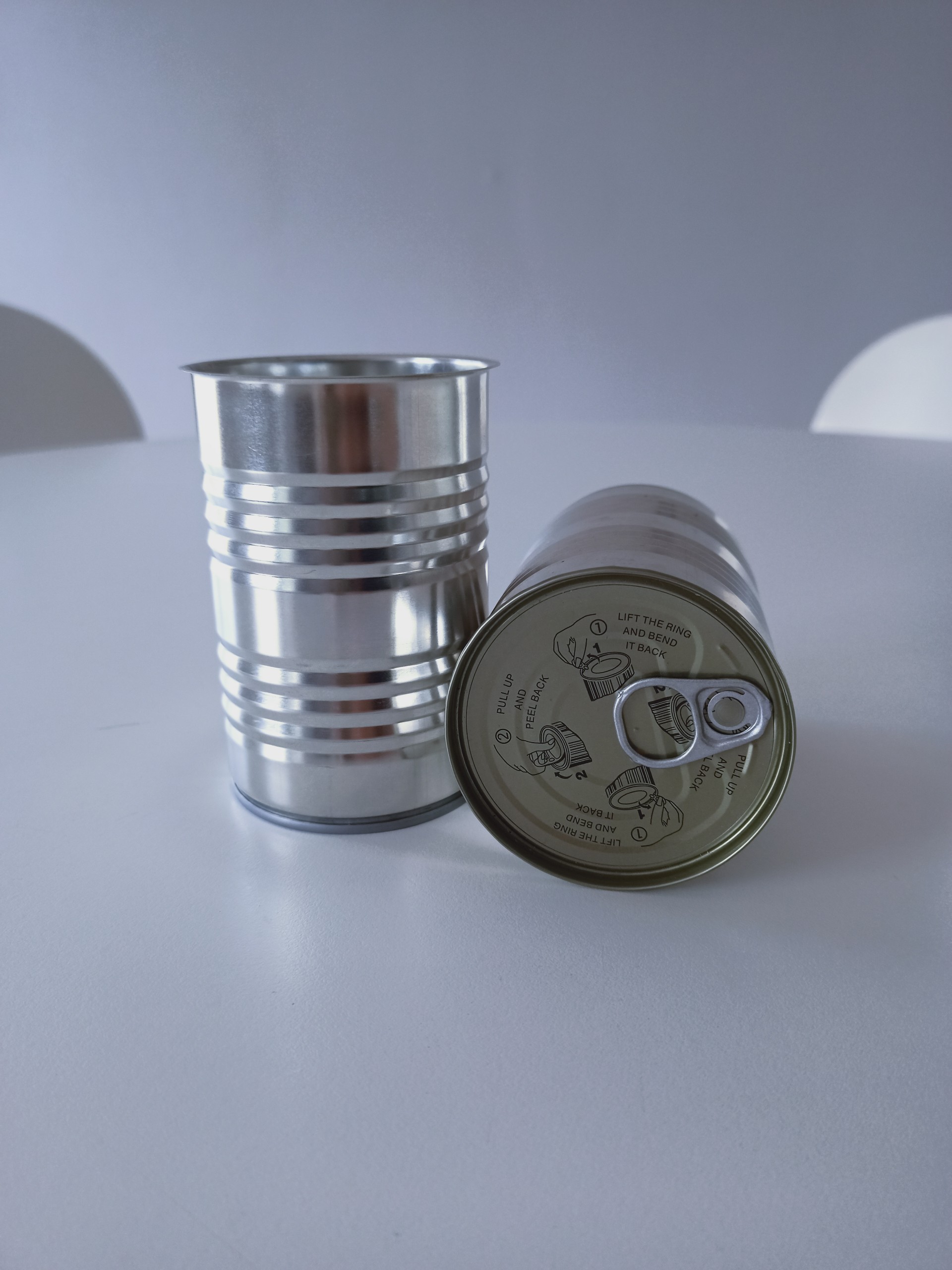 300 To 500gr Empty Vegetables Fruit Food Tin Can With Easy Open Lid OEM