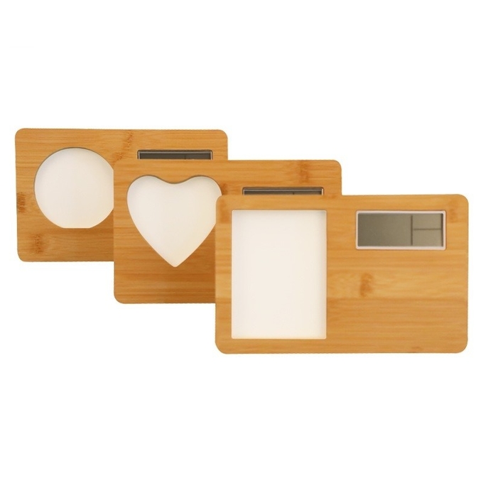 DIY Blank Sublimation Wooden Digital Clock Photo Frame For Sublimation Printing