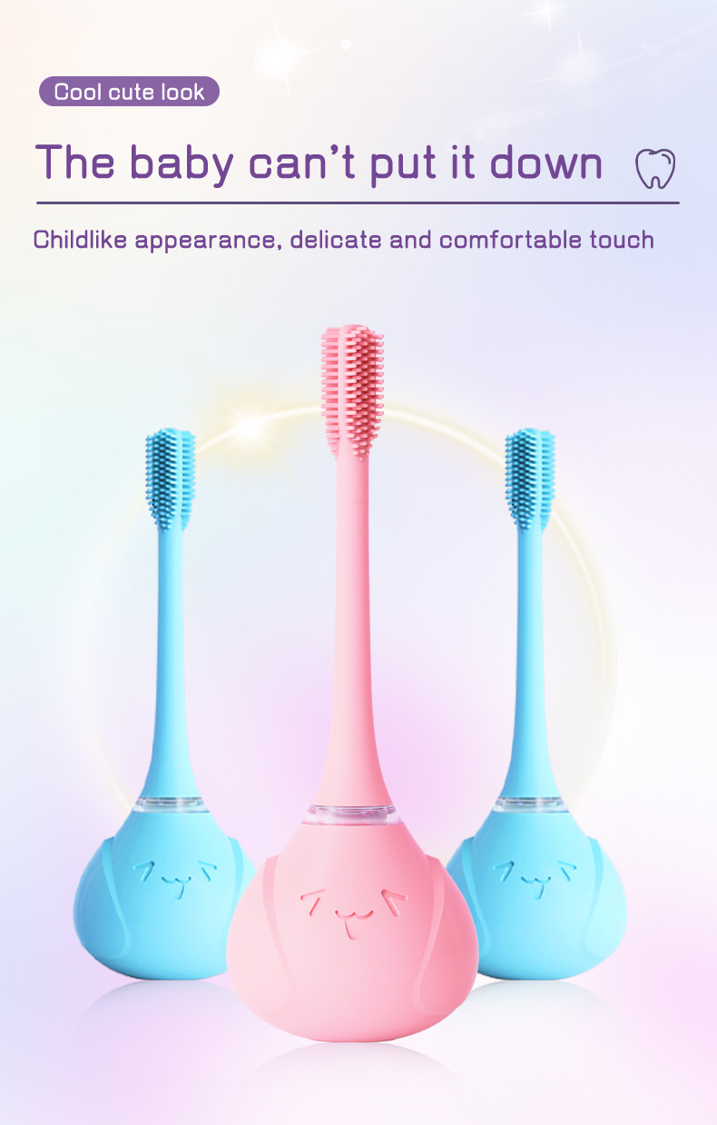 Waterproof Ultrasonic Sonic 360 Degree Baby Children Kids Auto O-Shape Electr Toothbrush