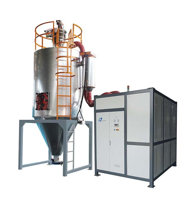 800 Kg / H PET Crystallizer Dryer , Stainless Steel Desiccant Dryers For Plastics