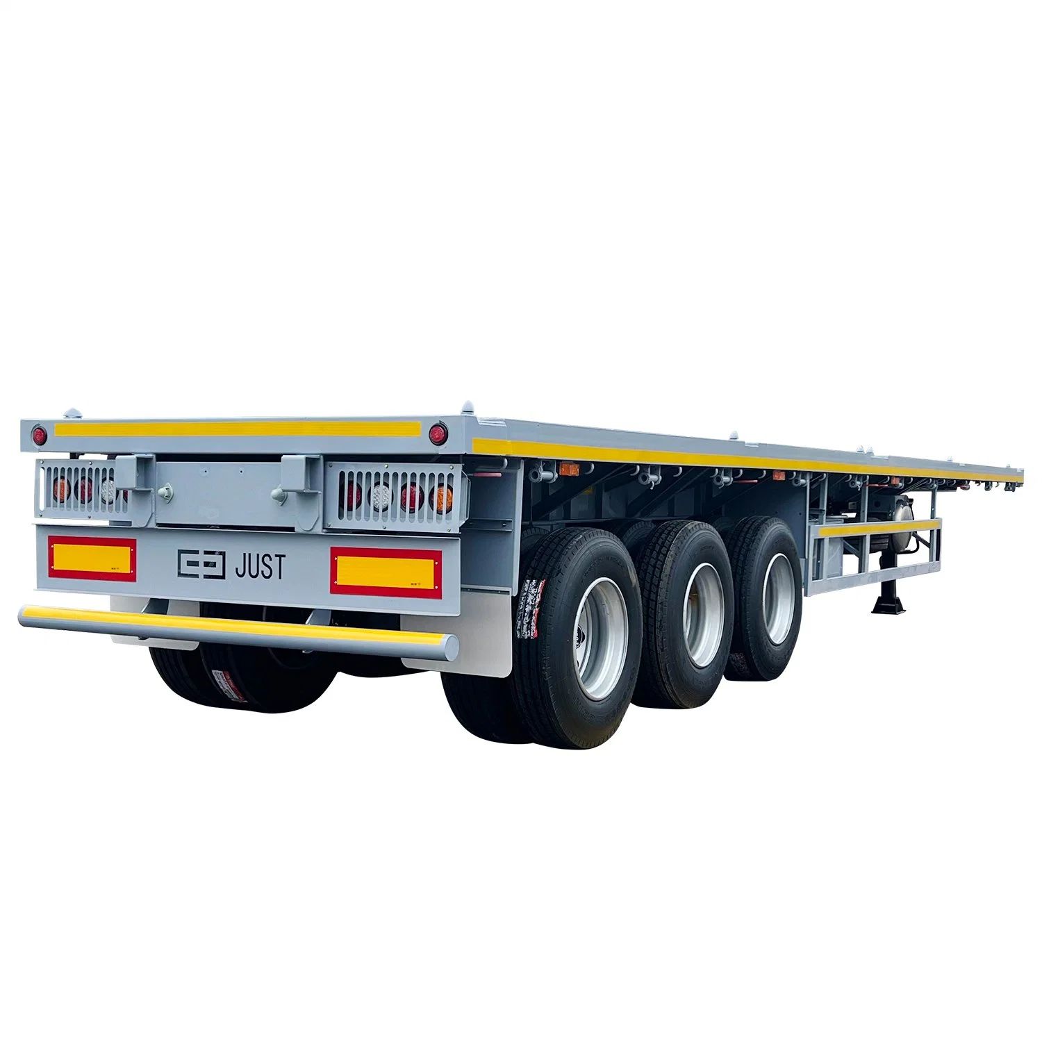 3-Axle Flatbed Semi-Trailer Steel Container Skeleton Truck Trailer