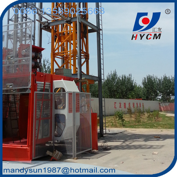 SC200/200 4ton double cages passenger lift with rack and pinion