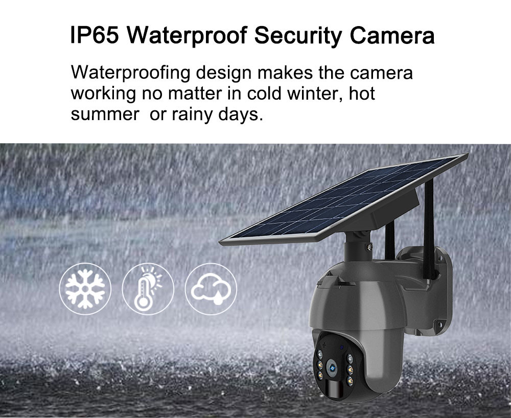 1080P 4G Solar Outdoor Camera 8W Solar Battery Powered Wireless Camera