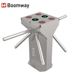 Durable Vertical Tripod Turnstiles With Fingerprint NFC RFID Face Recognition