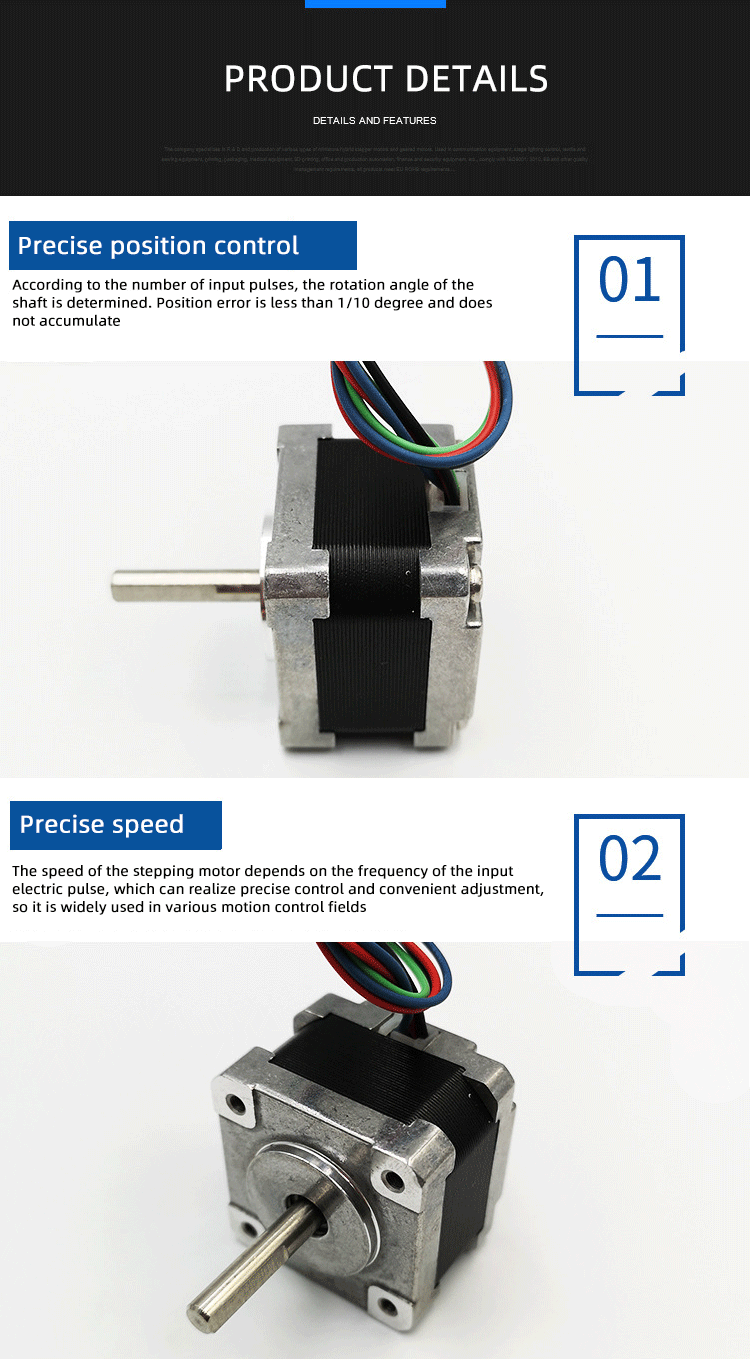 Faradyi High Precision Stepper Motor Nema14 Holding Torque 140mNm Stepping Angle 1.8 Degree For CNC Machine and Robot