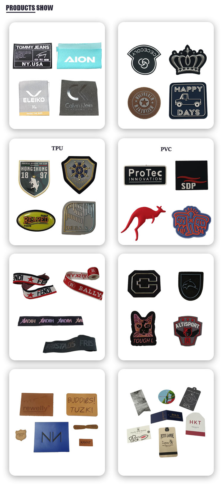 Custom Embossed Faux Leather Patches Heat Press Labels For Jeans Denim