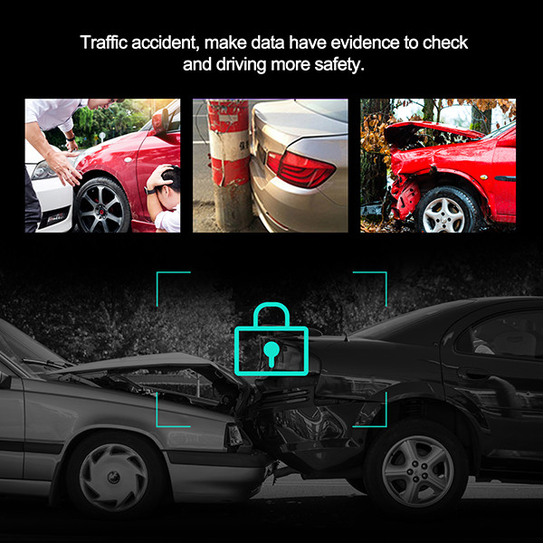 Digital Rearview 2.4GHz Wireless Mirror Dash Cam Waterproof IP69K