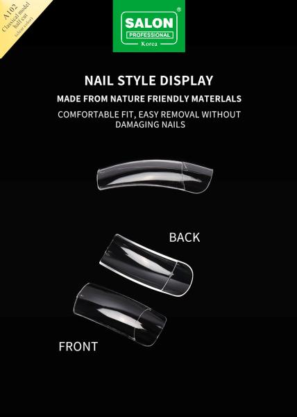 Salon Professional Nails Clear Color Full Cover False Nails For Nail Extension