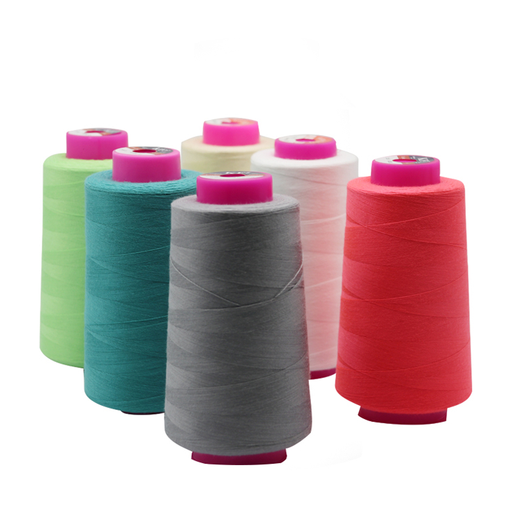 Dyed 20/2 20/3 40/2 Spun Polyester Sewing Thread for Clothes Kangfa Dyed Pattern Dyed