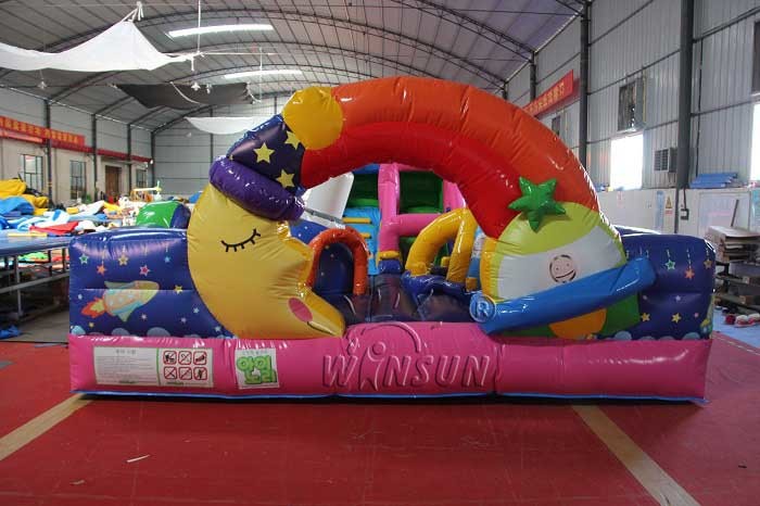 Inflatable Colorful Moon Theme Jump Bounce House WSC-269 Customized Size