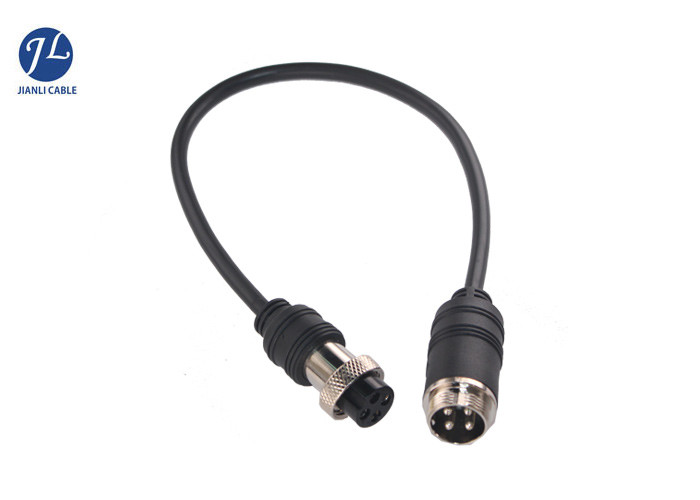 Connector Gx16 4 Pin Aviation Cable For Backup Camera Pu Jacket