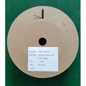 China RF 1.32 Dual Braid Miniature Coaxial Cable With Silver Plated Copper Wire Conductor on sale