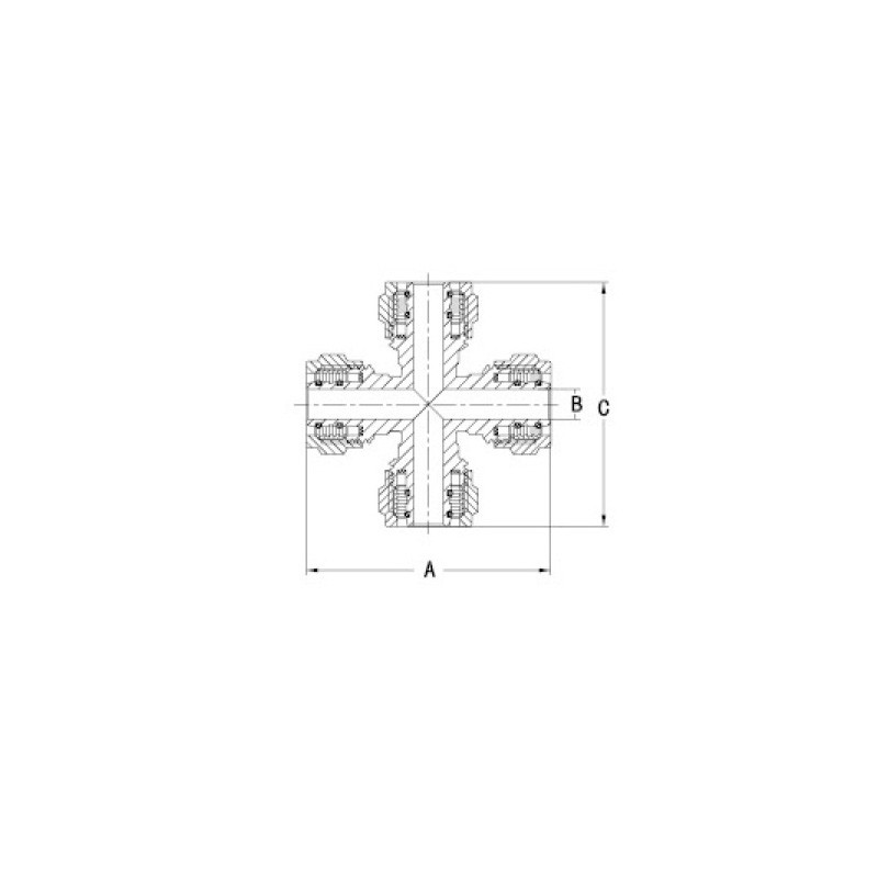 Pex Al Pex Brass Compression Fittings Equal Diameter Four Way PF5010