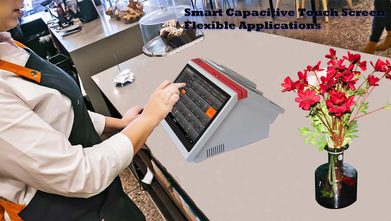 All-in-one POS System Machine with Capacitive Touch Screen and 80mm Built-in Printer