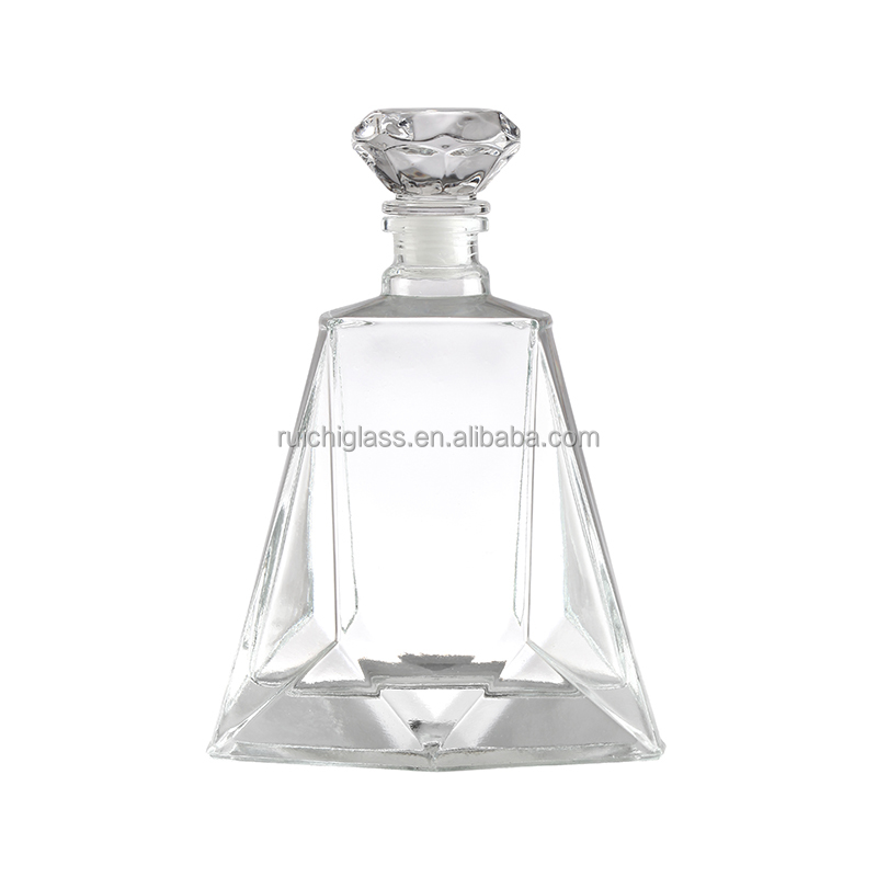 Customized Super Flint Glass Whisky Brandy Spirit Bottle for Home Bar Custom Make