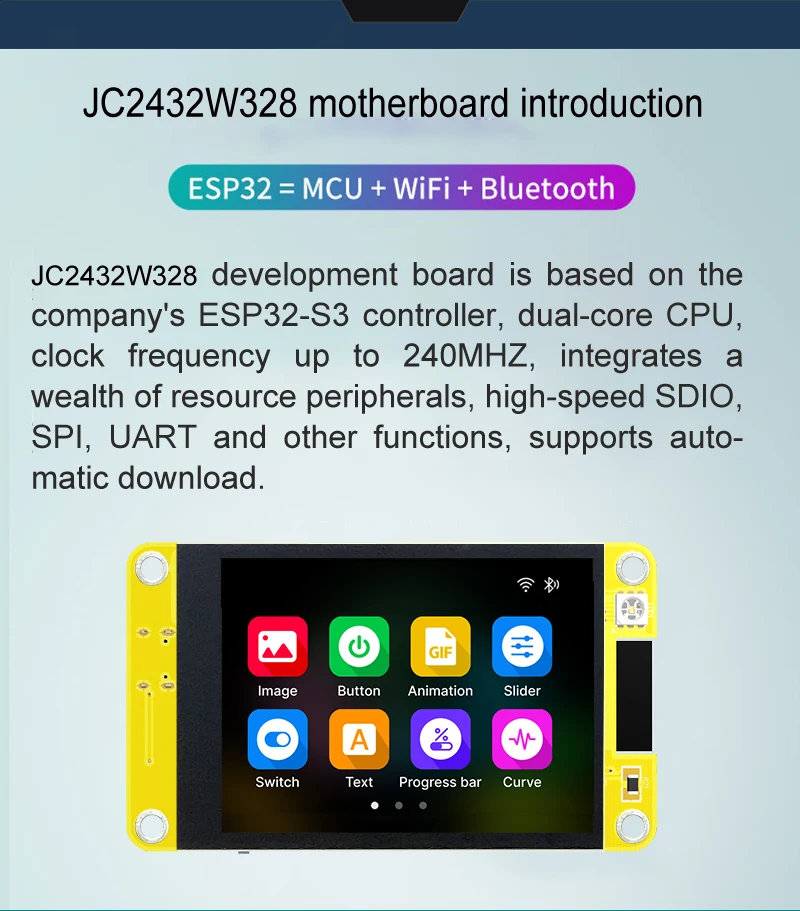 Capacitive touch RGB 65K Color HMI Display Module 320*240 Pixel Resolution Wide Viewing Angle