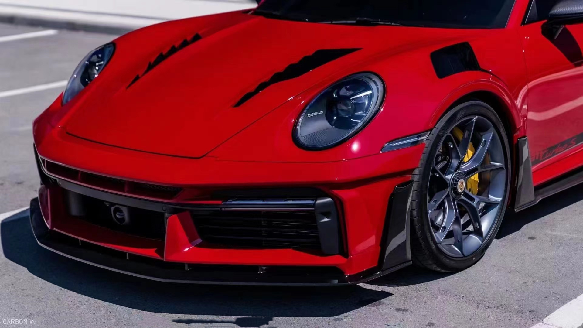 For Porsche 911 992 Carbon Fiber Body Kit 992 Upgraded MIW-style Front and Rear Bumper Spoiler Hood Wide-body Kit