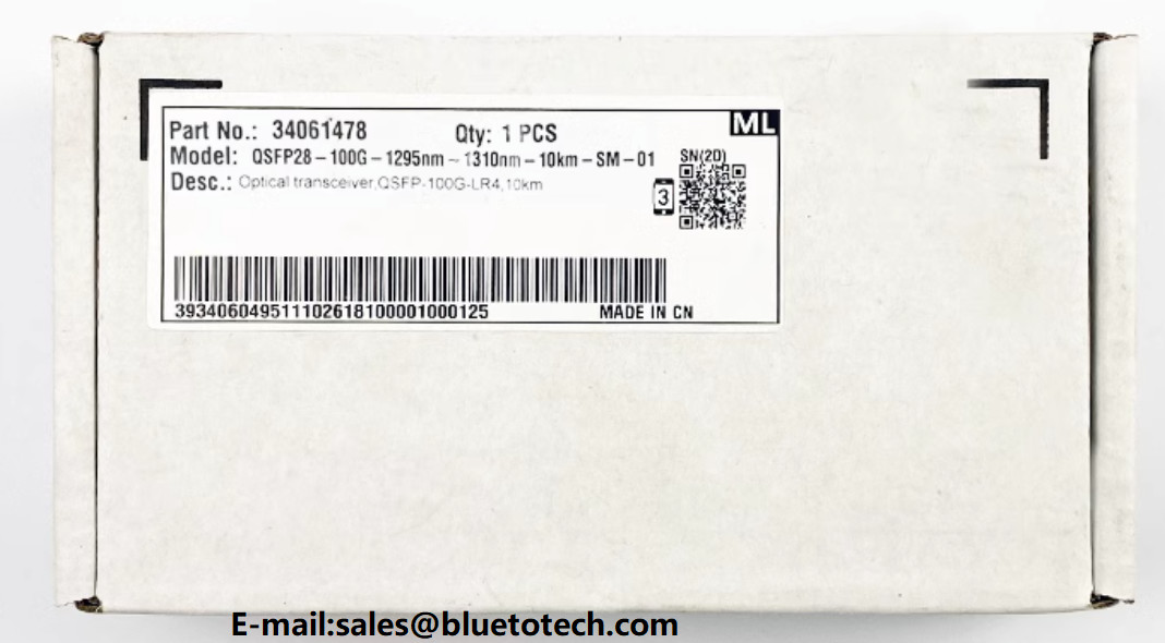 Huawei 34061478 QSFP28 100G LR4 10km Optical Transceiver 1295-1310nm SM