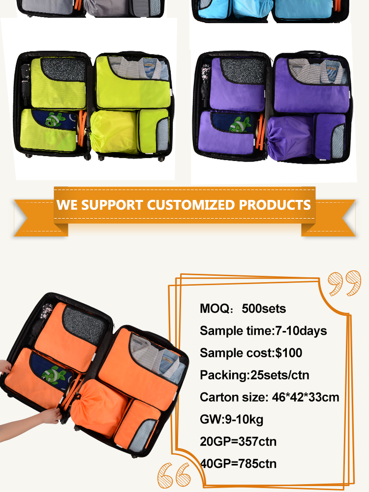 BSCI SEDEX 4P audit Set of 4 Simple Travel packing cubes
