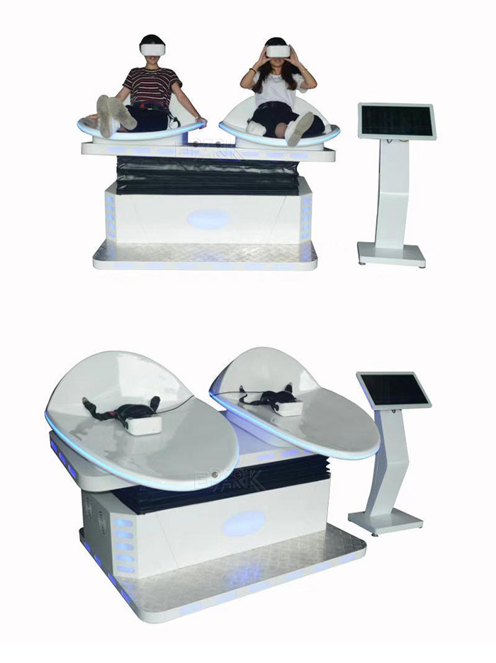 2.5KW 9D VR Simulator Virtual Reality Simulation Rides Game Machine Double Player Grass Skiing Vibrator