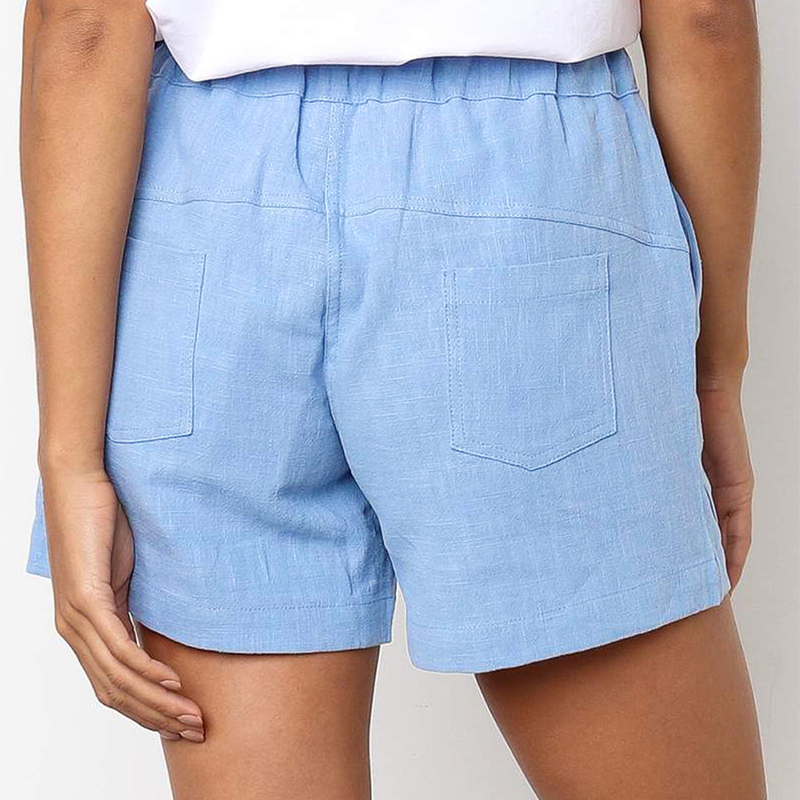 Oem Factory Manufacturer Custom Logo shorts spring new style high waist lace-up elastic sports pants