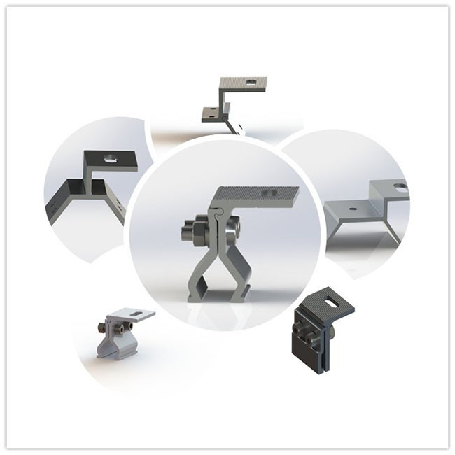 Adjustable Clamp Solar Panel System , Solar Panel Mounting Bracket T5 State