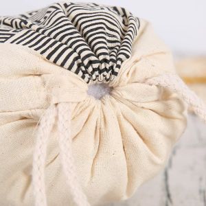 Packing Small Cotton Canvas Drawstring Bag With Digital Imprint Printing