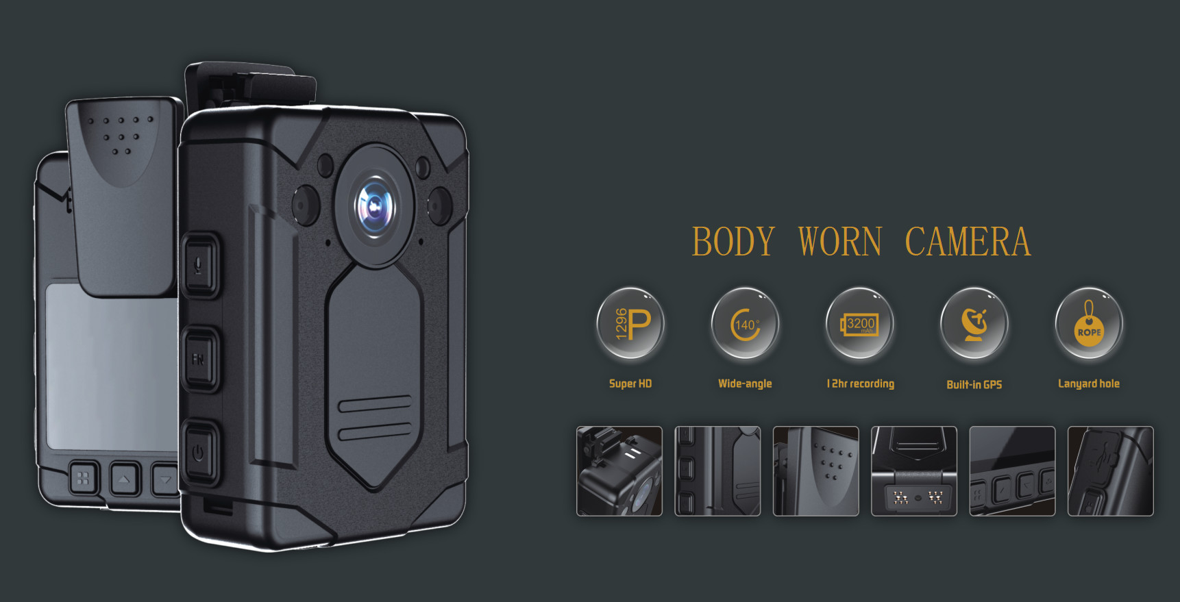 1080P Law Enforcement Body Camera 32G Memory Portable Body Camera With Audio Recording