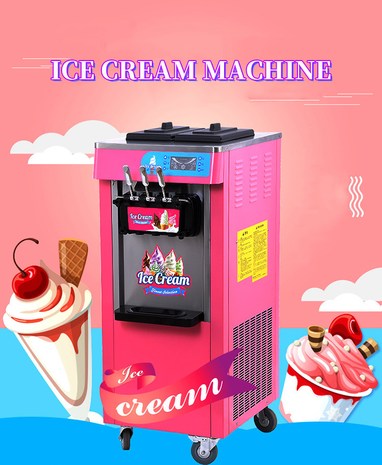 5 Flavor Floor Standing Snack Food Machinery Ice Cream Frozen Yogu